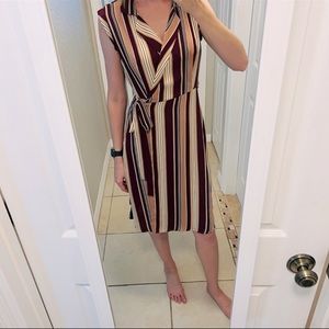 Striped wrap dress